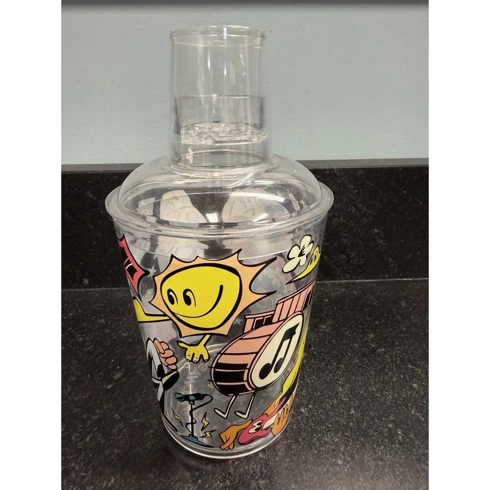 LIVE NATION Cocktail Juice Shaker Cup w/Shot Glass Upper Hand Art Brian Butler